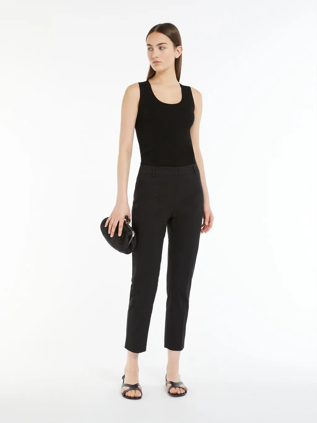 Slim-Fit Stretch Cotton Pants