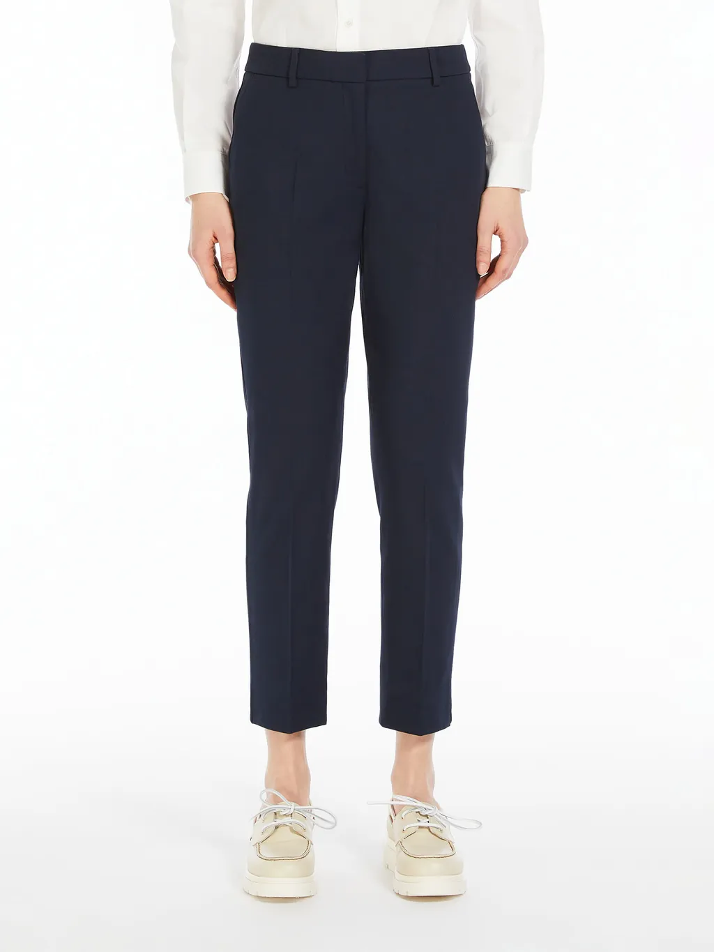 Straight Leg Cropped Trousers