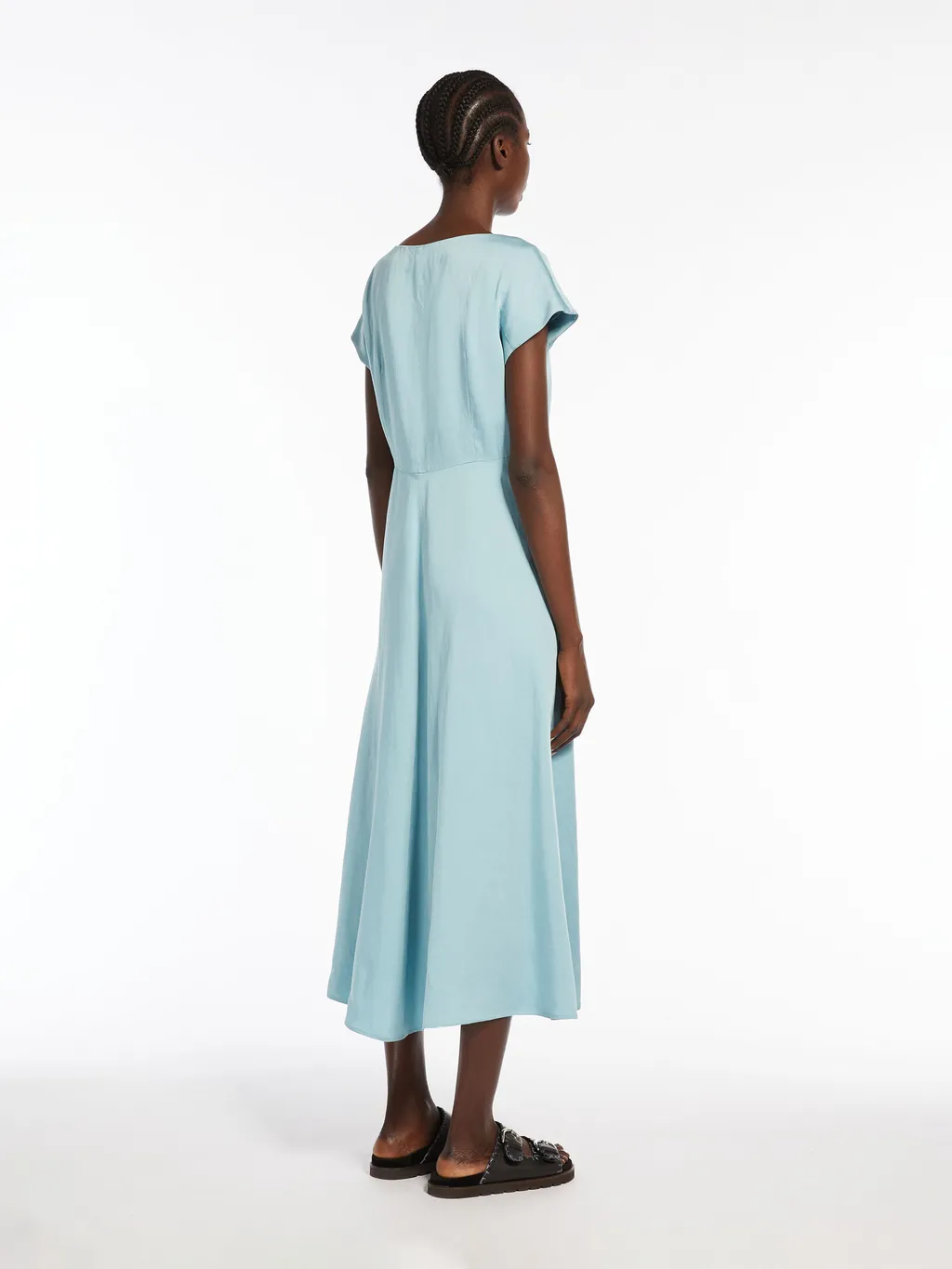 Boat Neck Short-Sleeved Dress