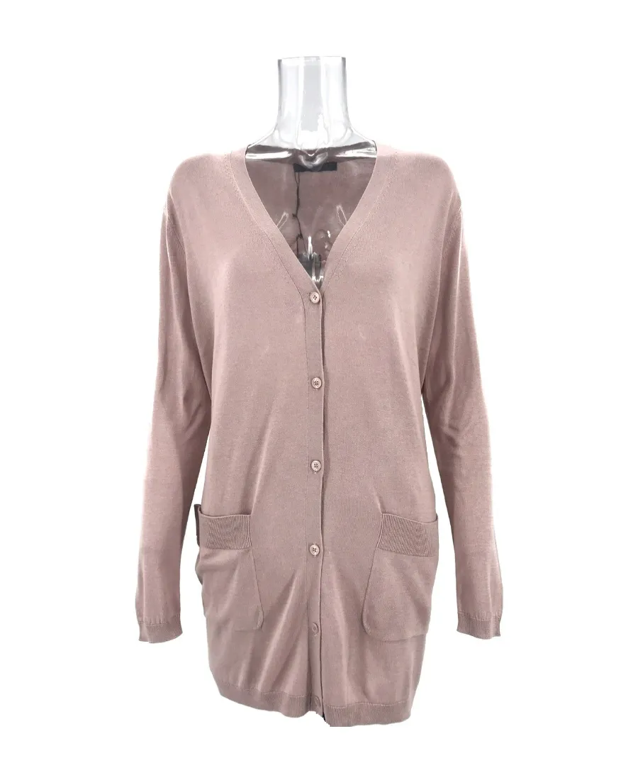 Long-Sleeved Knitted Cardigan