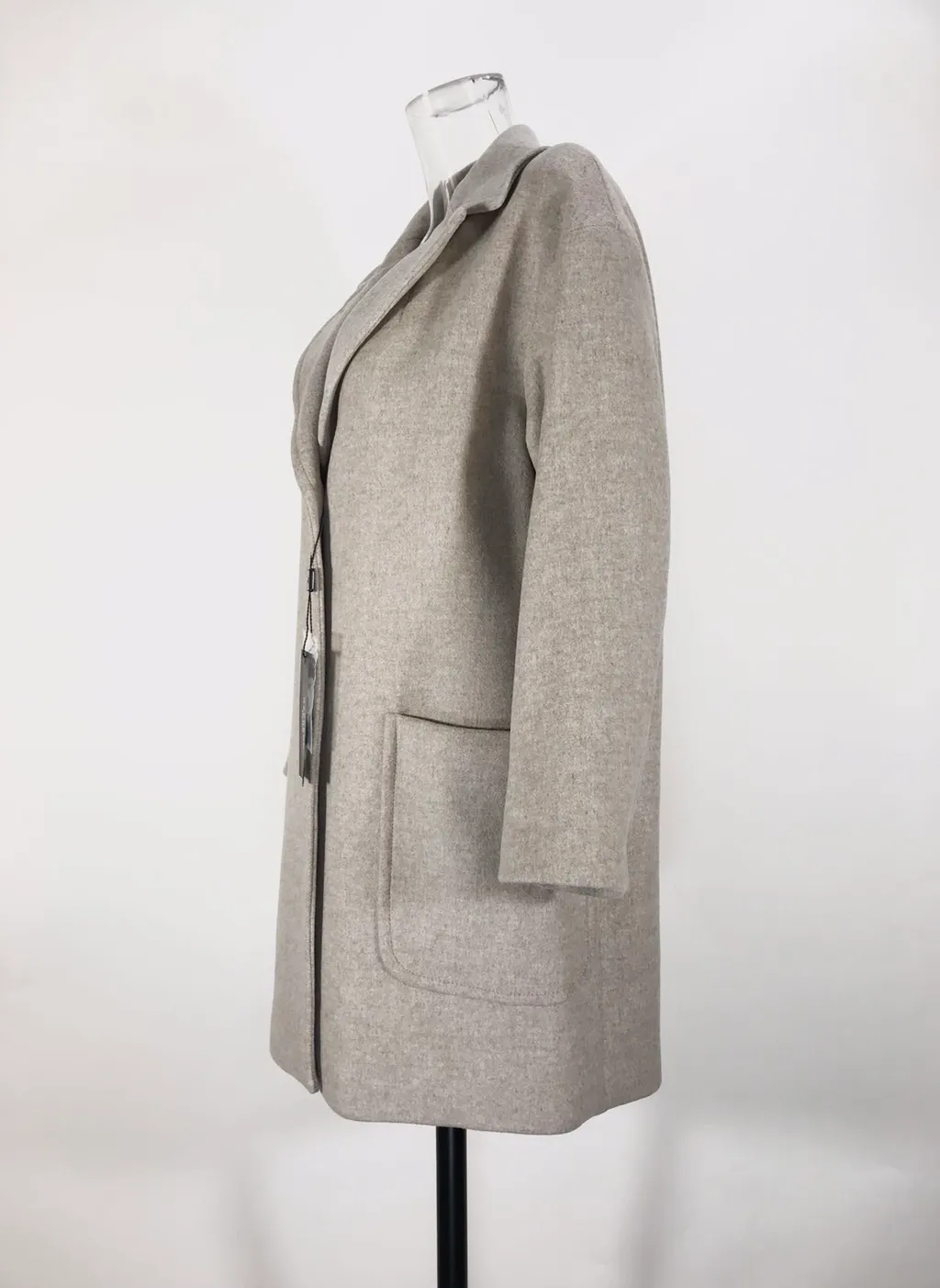 Long-Sleeved Lapel Coat