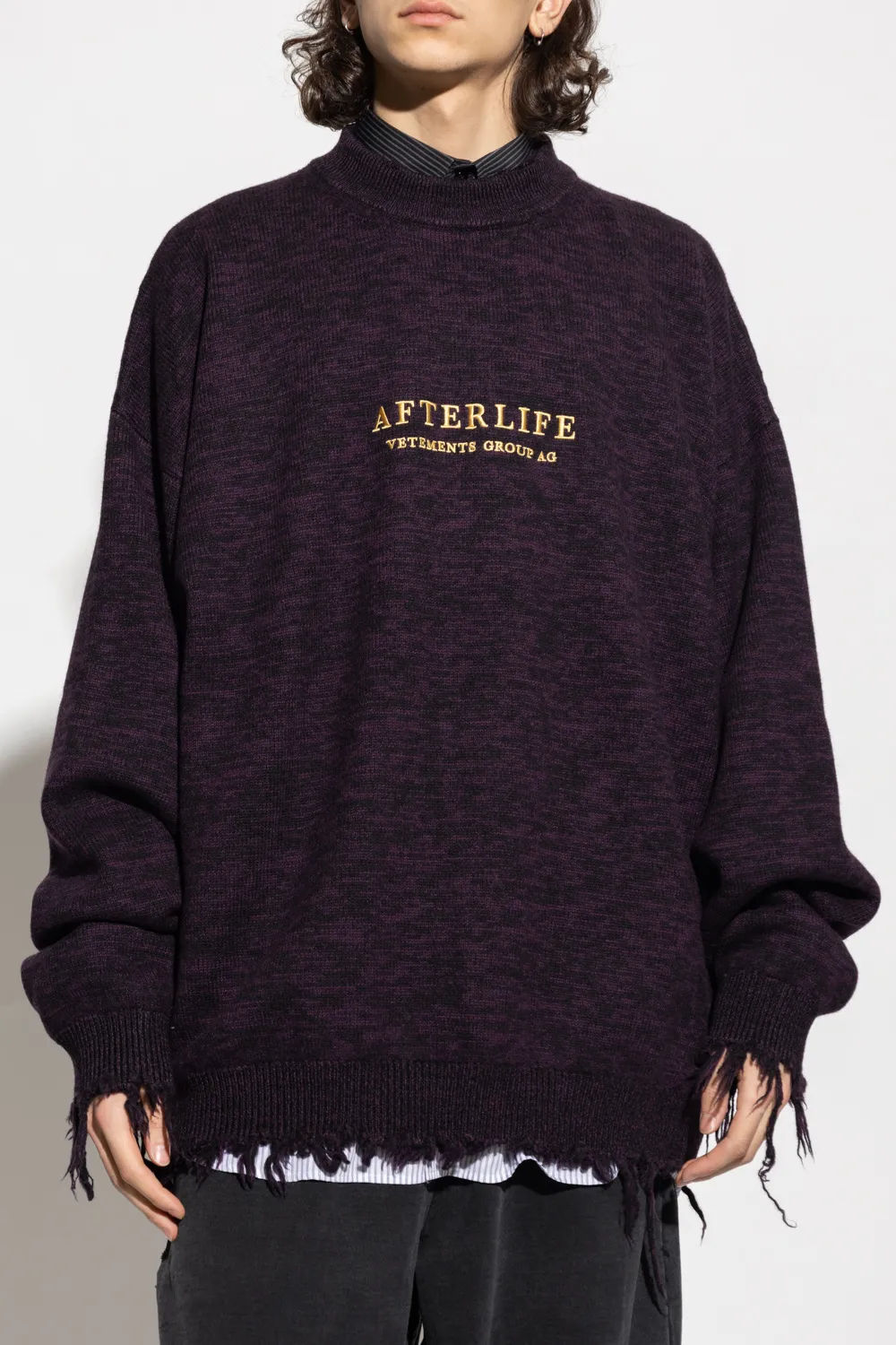 Logo Embroidered Oversized Sweater
