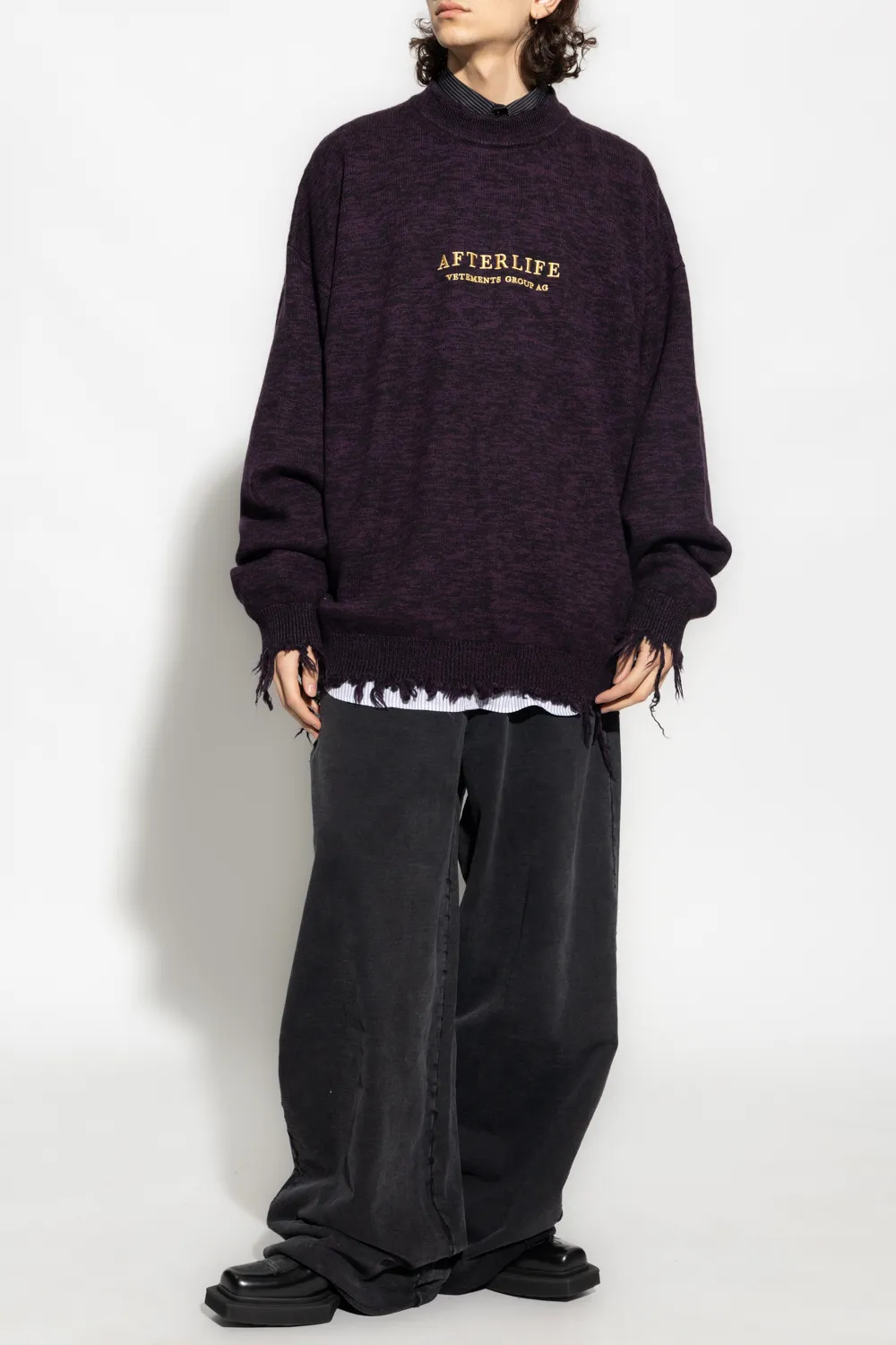 Logo Embroidered Oversized Sweater