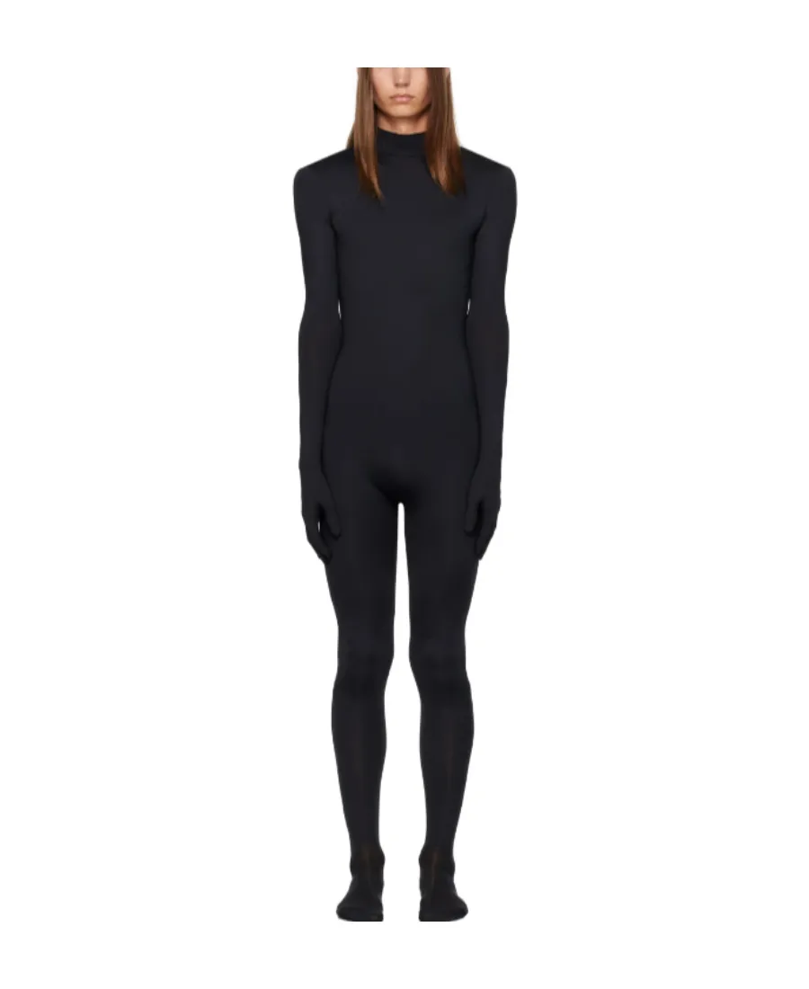 Mask-Panel Skinny Jumpsuit