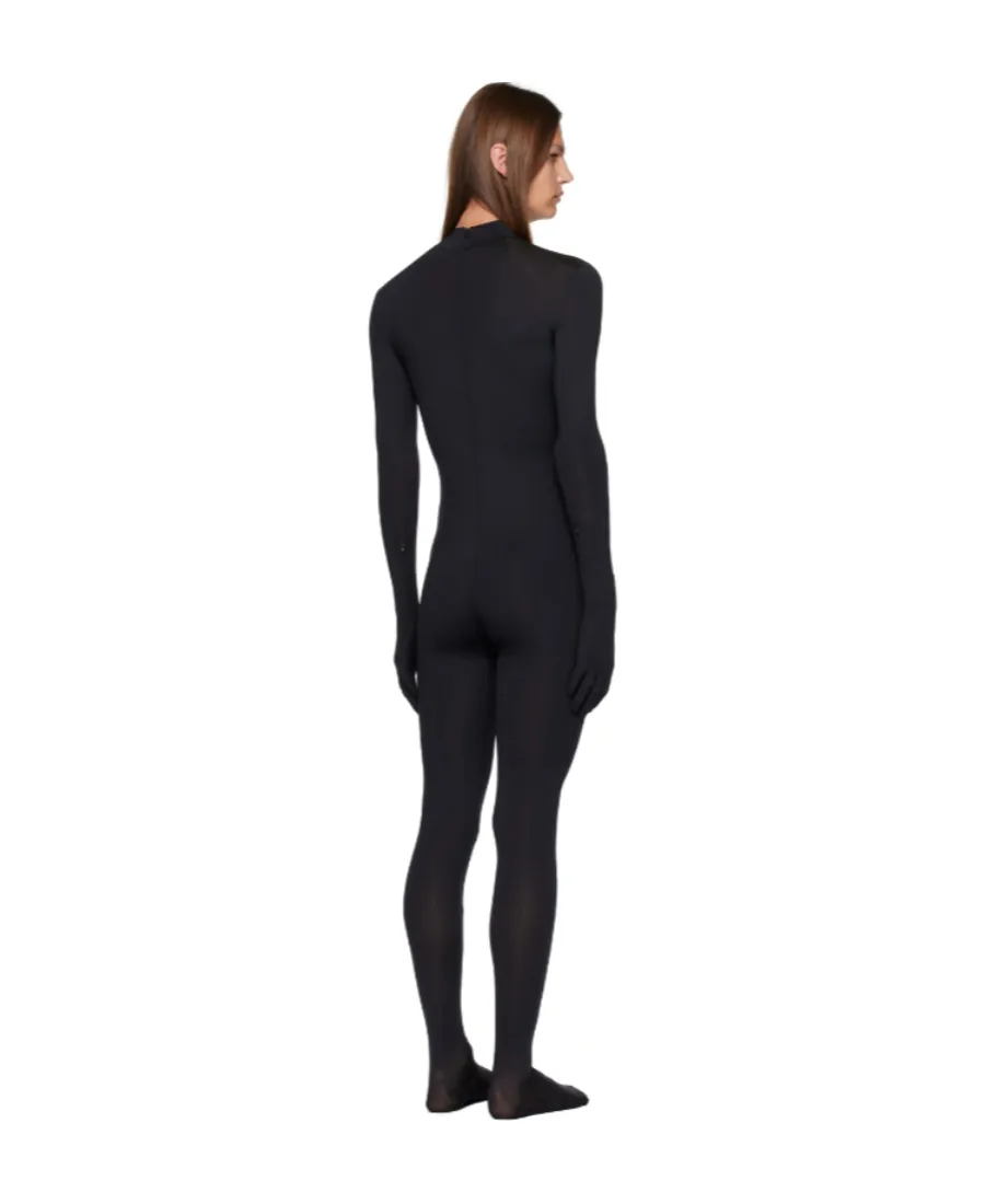 Mask-Panel Skinny Jumpsuit