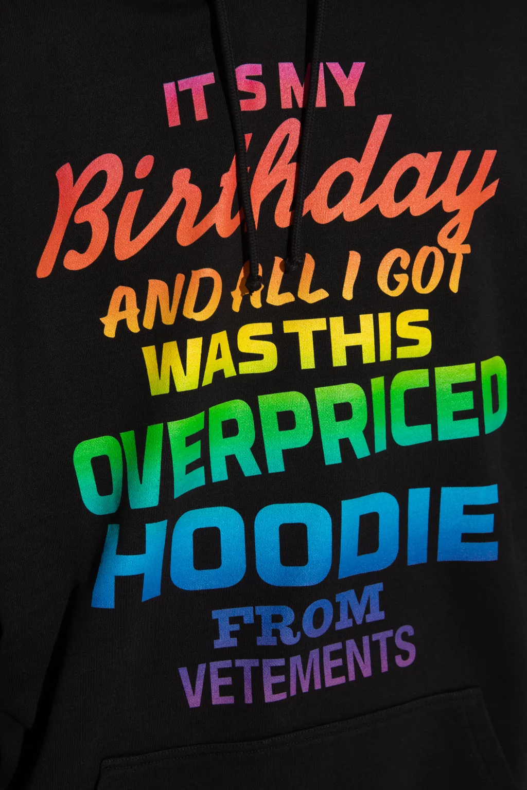 Rainbow Text-Print Hoodie