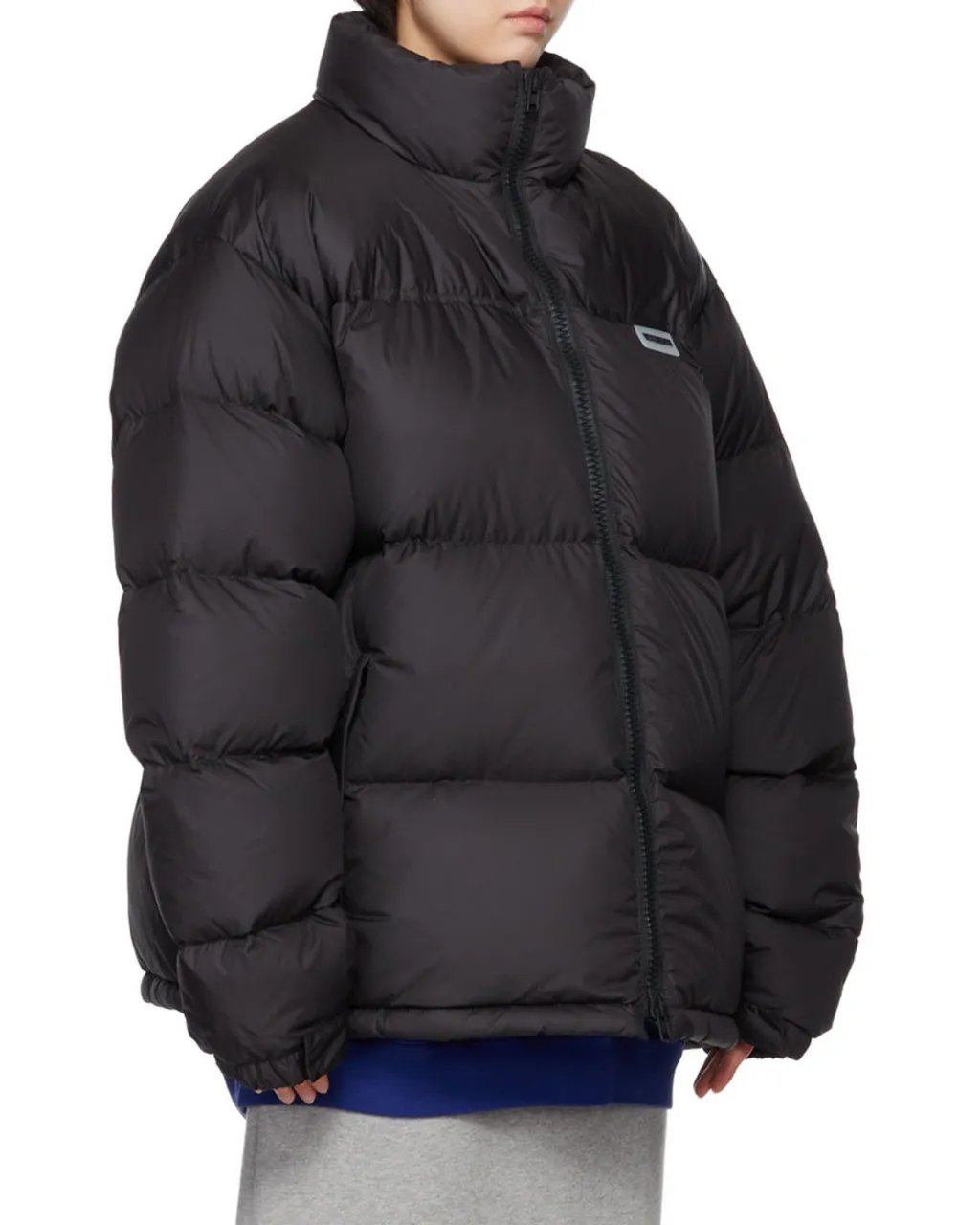 Logo-Patch Padded Coat