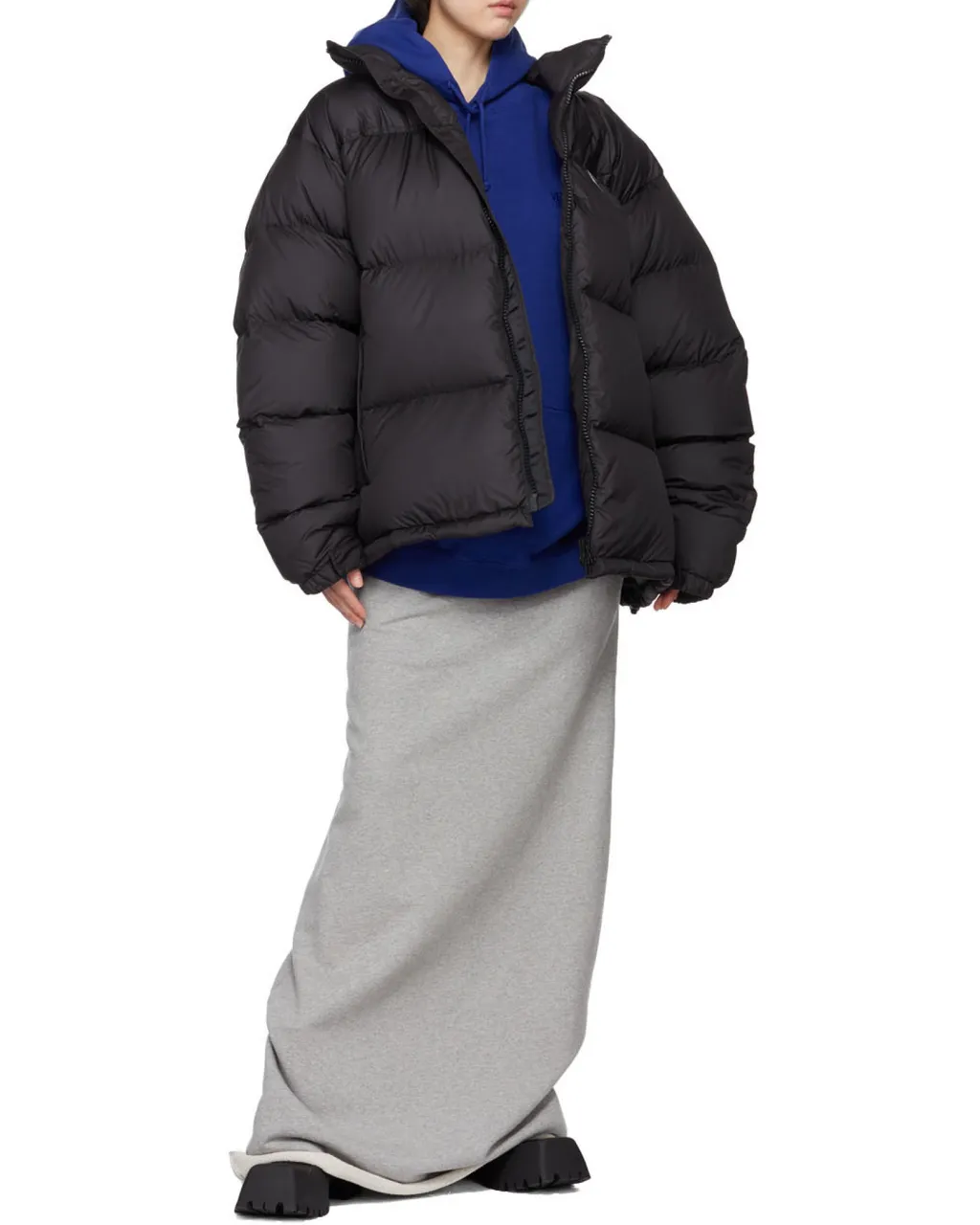 Logo-Patch Padded Coat