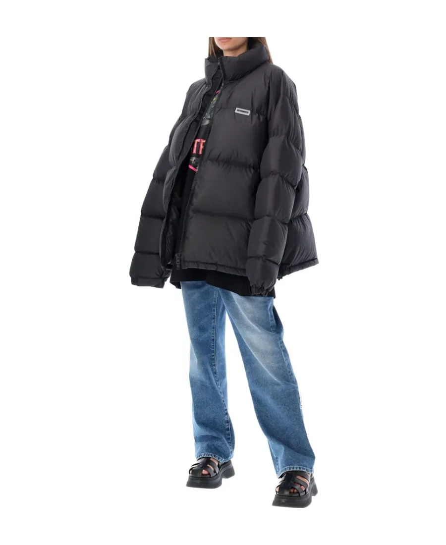 Logo-Patch Padded Coat