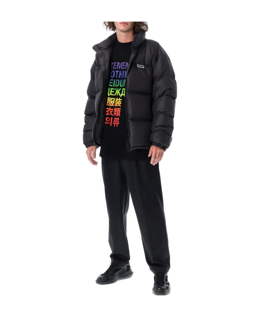 Logo-Patch Padded Coat