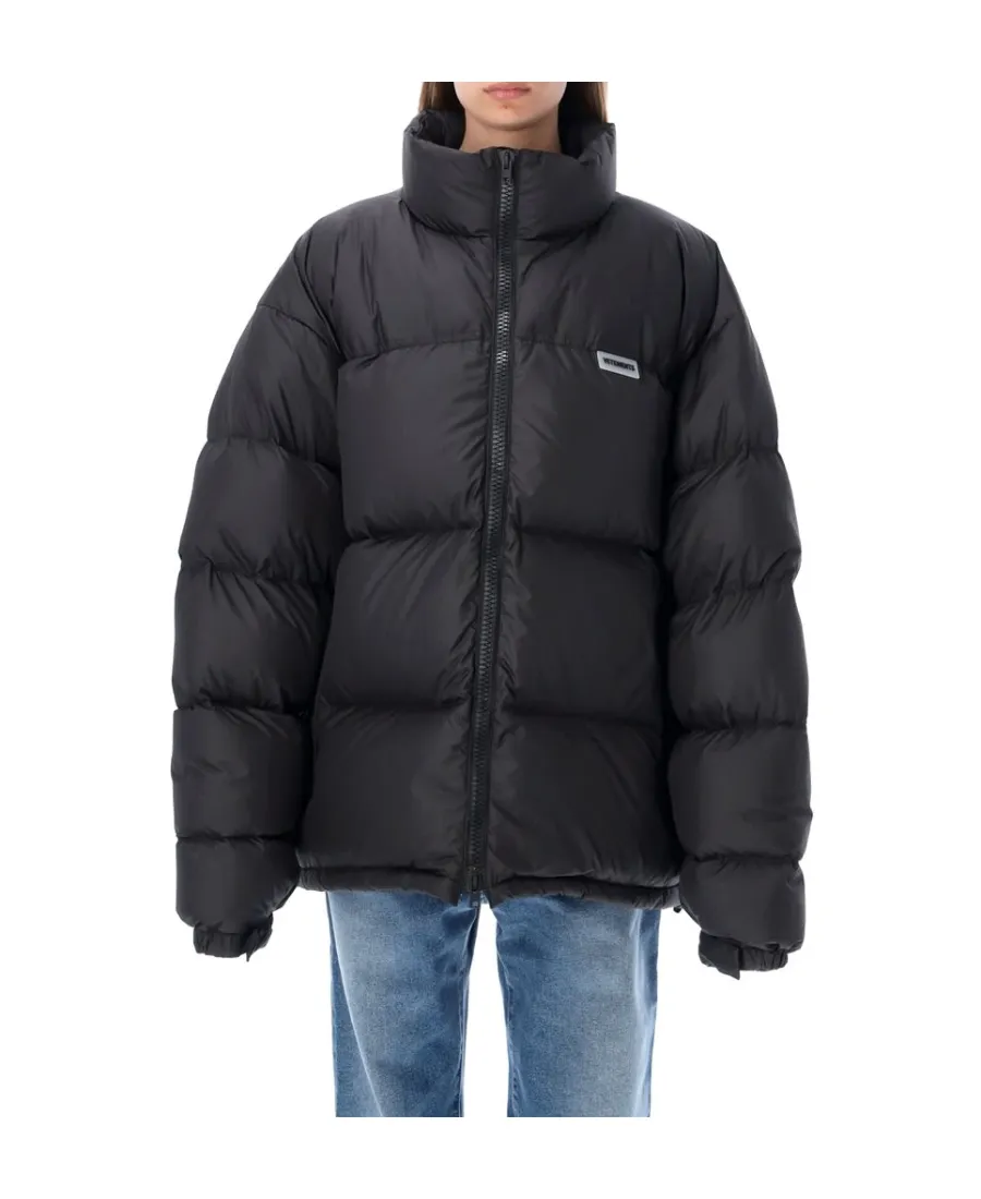 Logo-Patch Padded Coat