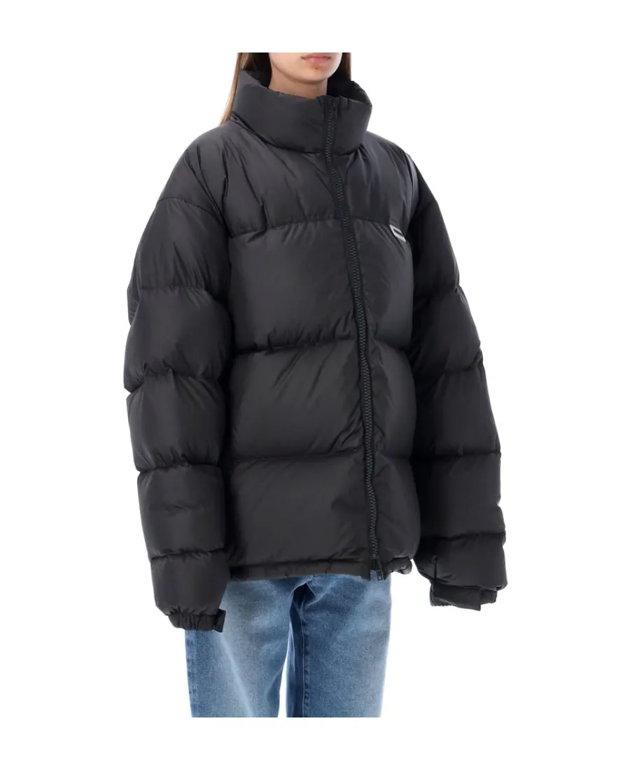 Logo-Patch Padded Coat