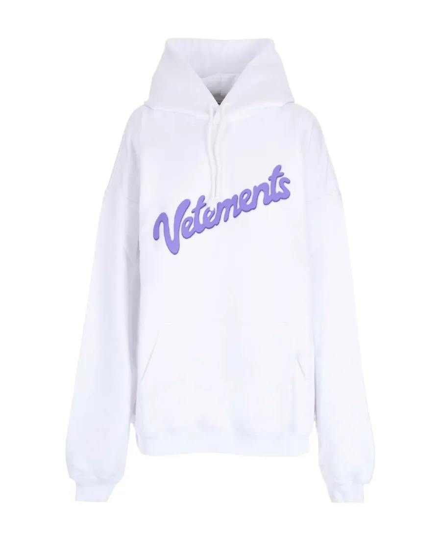 Logo Print Drawstring Hoodie