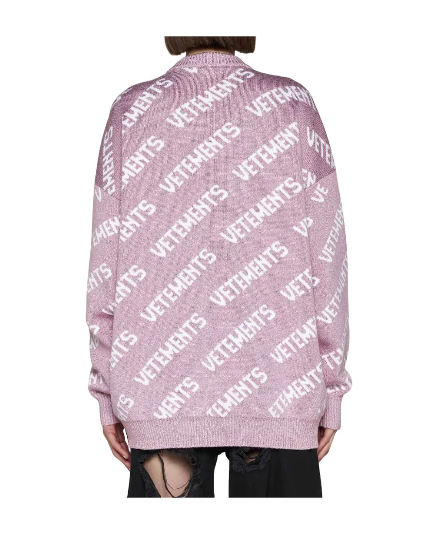 All-Over Logo Embroidered Sweater