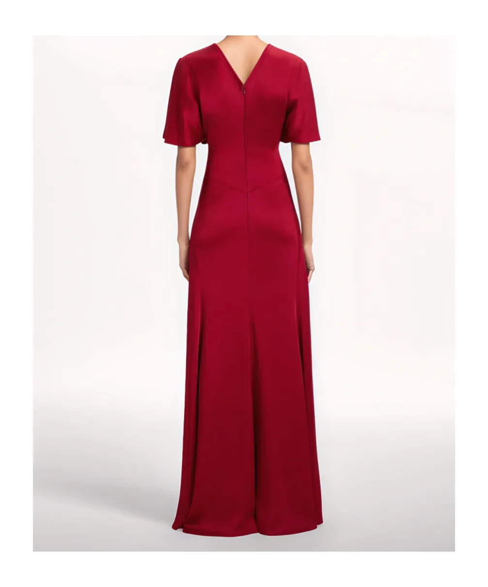 Draped Waist Long Dress