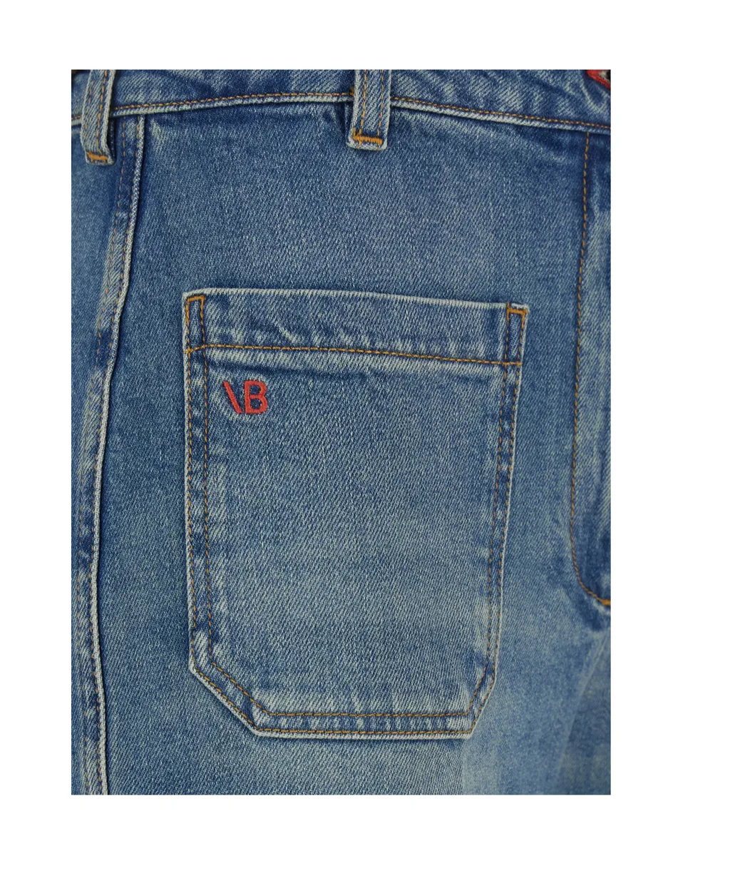 Logo Patch Straight-Leg Jeans