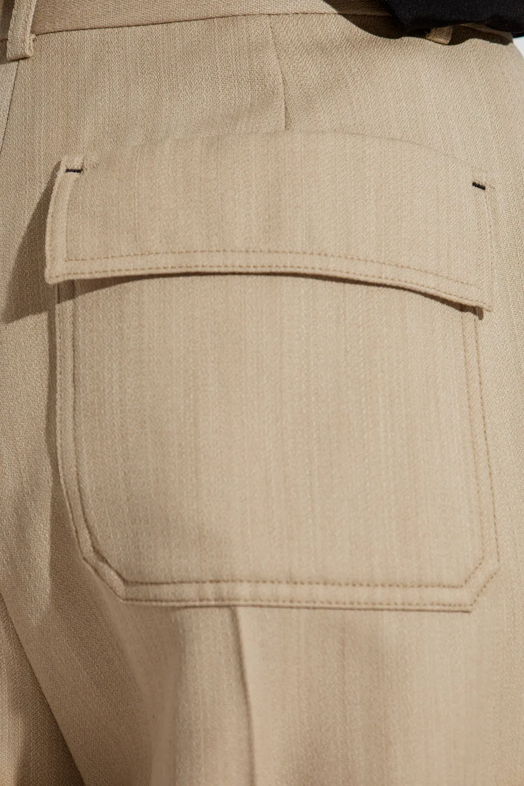 Wide Leg Turn-Up Trousers