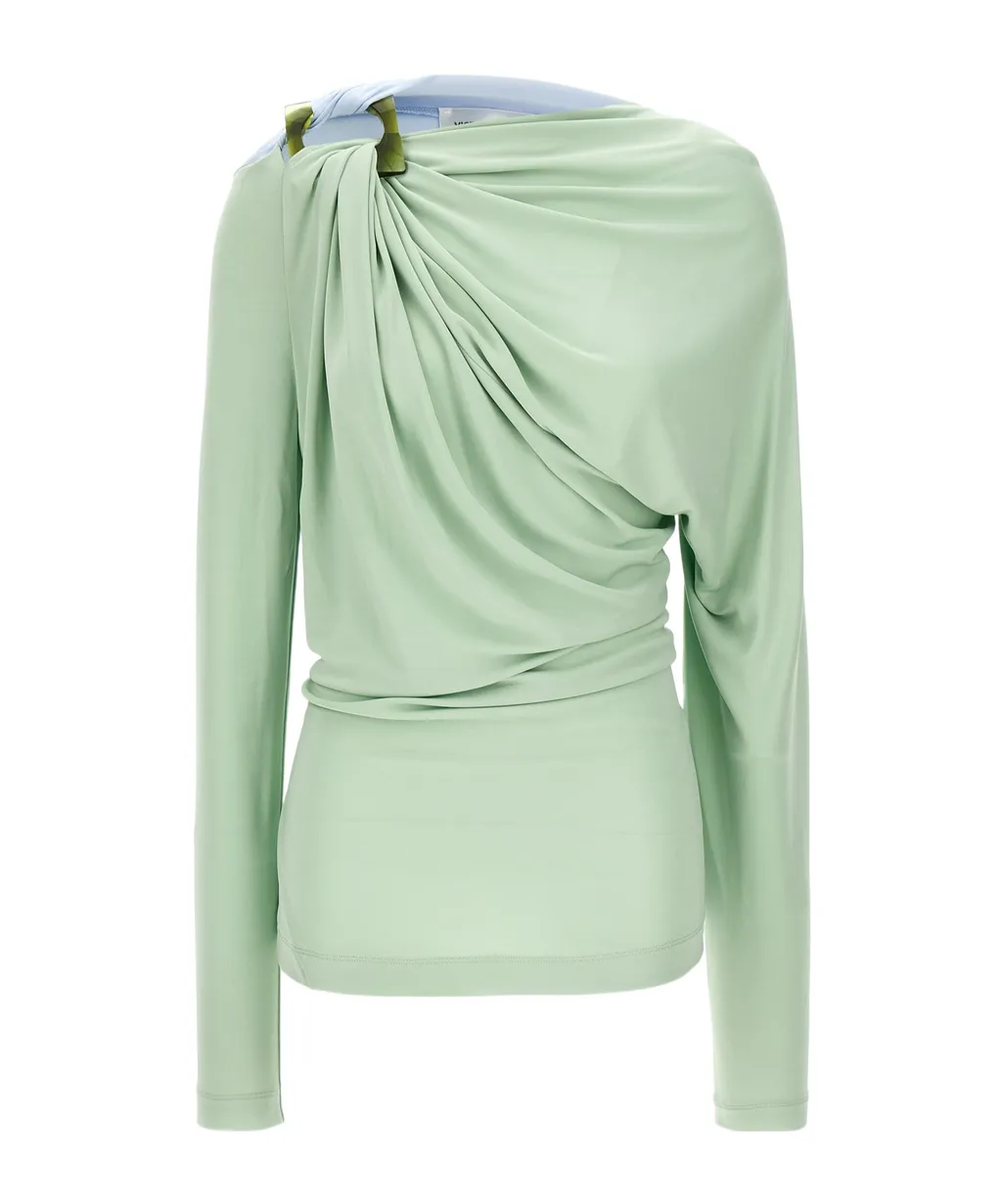 Draped Long-Sleeved Top