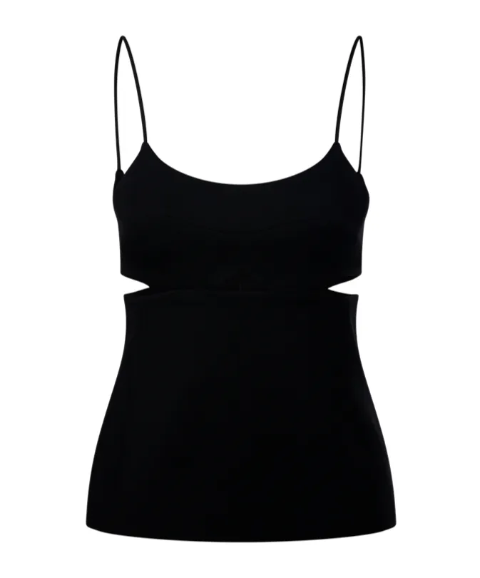Cut-Out Detailed Scoop Neck Tank Top