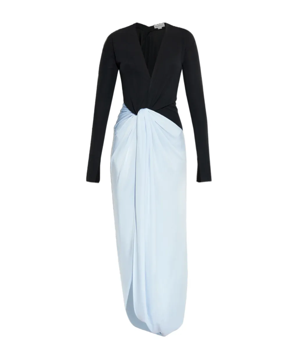 Knot-Detail Jersey Gown