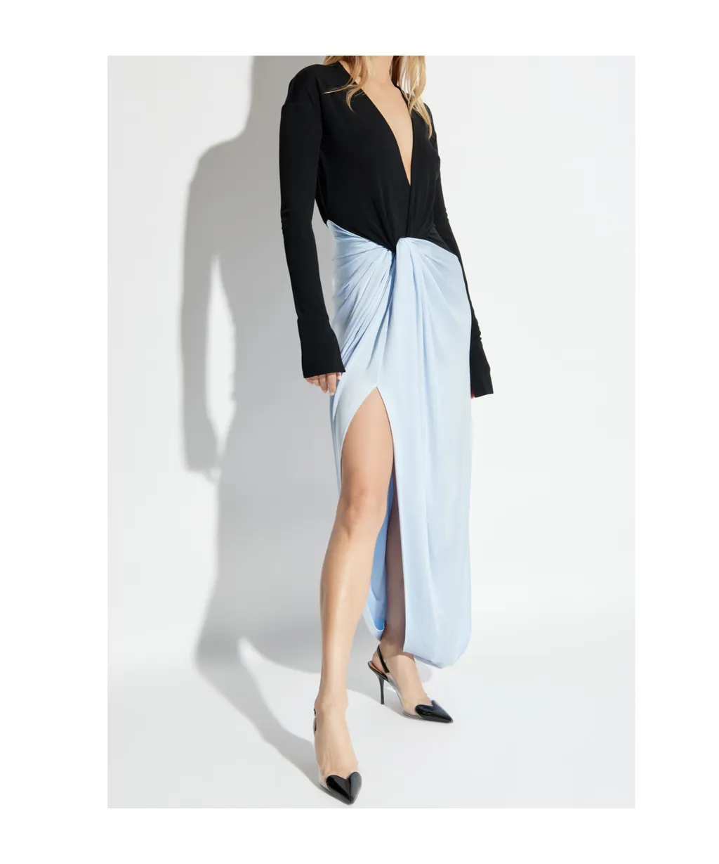 Knot-Detail Jersey Gown