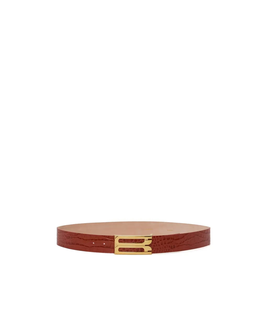 Logo Plaque Buckle Belt