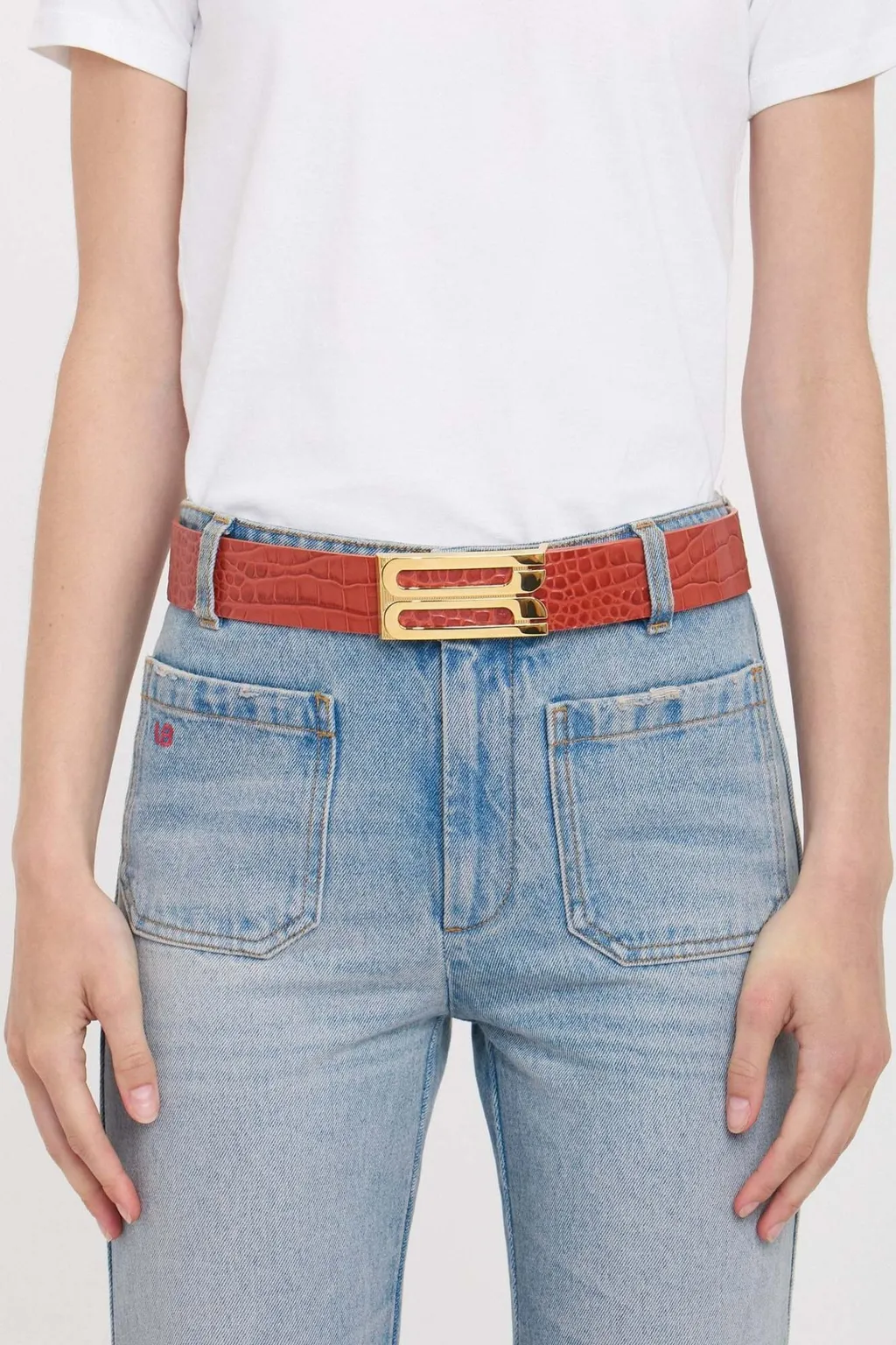 Logo Plaque Buckle Belt