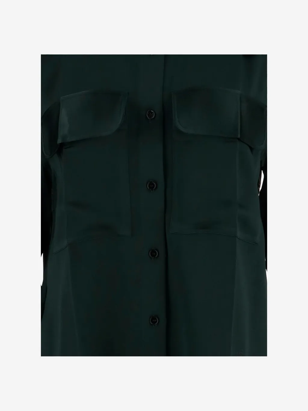 Curved Hem Satin Shirt