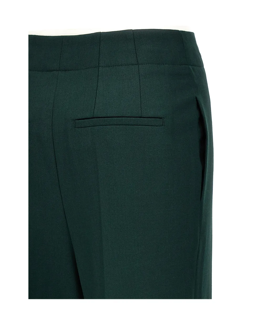 Pressed Crease Flared Trousers