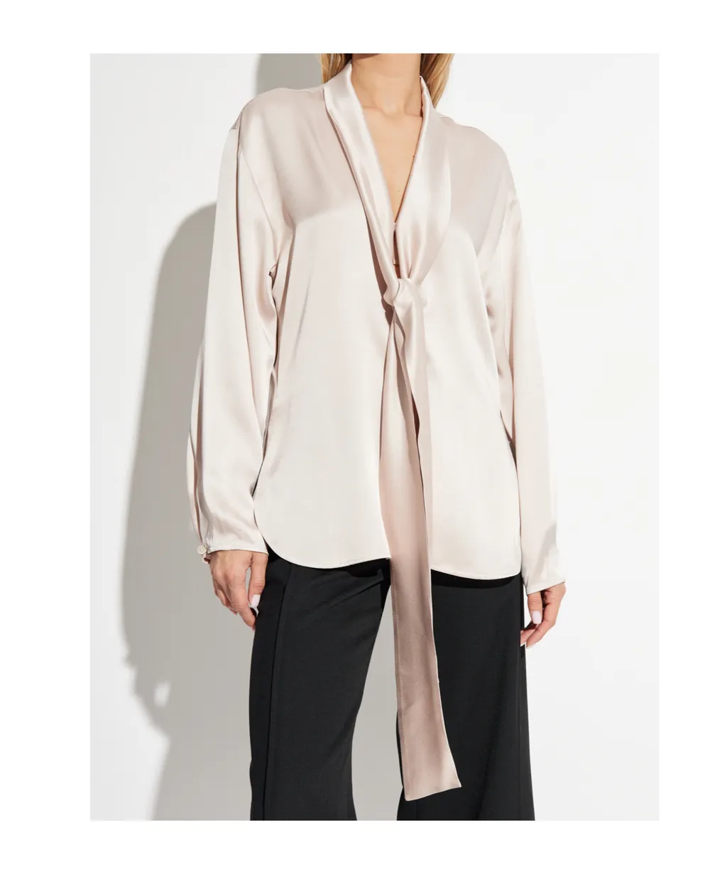 V-Neck Scarf Shirt