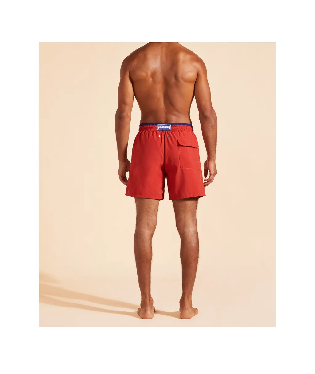 Moka Turtle-Embroidered Swim Shorts