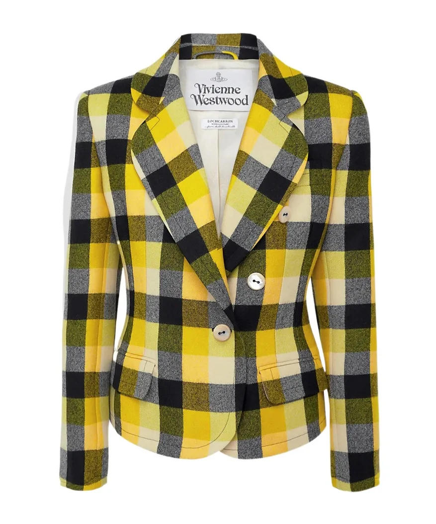 Single Breasted Checked Jacket