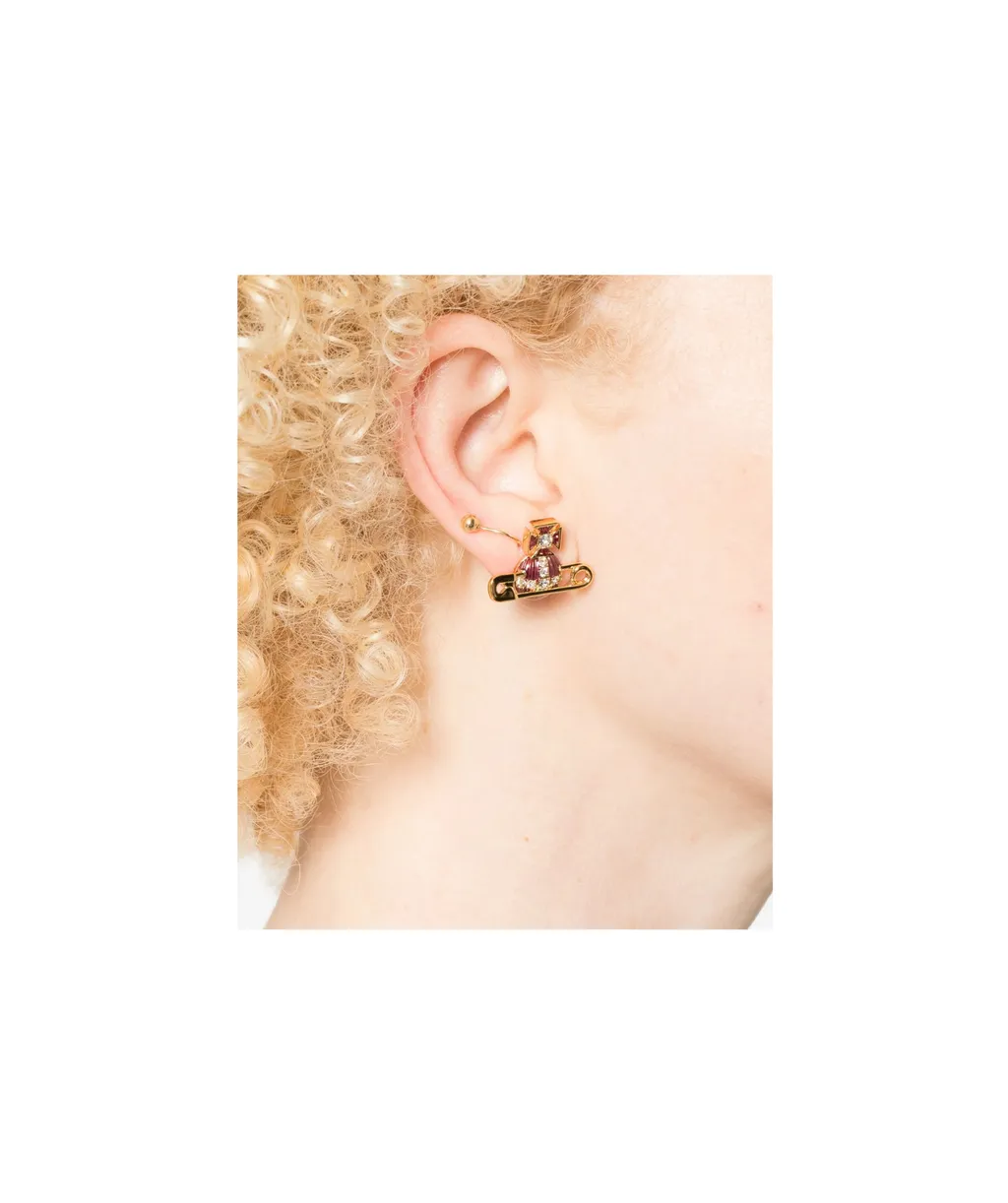 Crystal-Embellished Orb Earrings