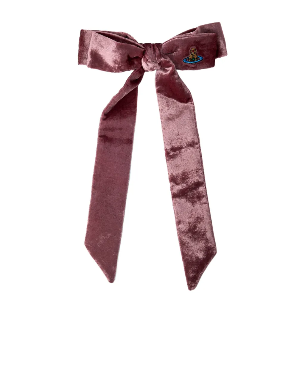 Bow-Shaped Orb-Logo Hair Clip
