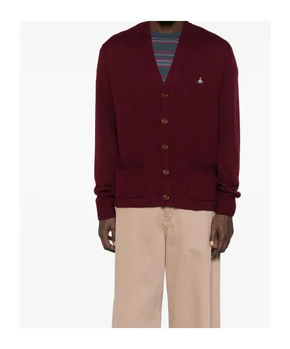 Orb Intarsia-Knit Cardigan