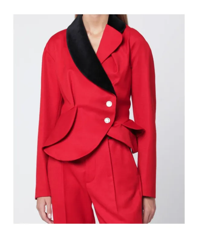 Asymmetrical Wool Jacket