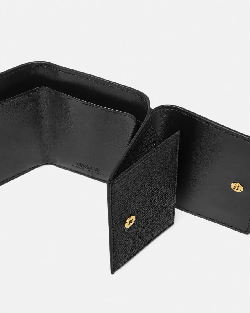 Medusa-Plaque Tri-Fold Wallet