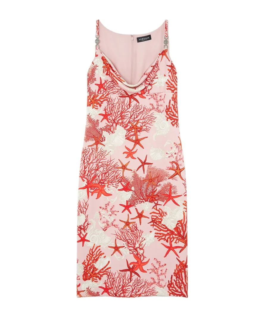 Barocco Sea Printed Sleeveless Slip Mini Dress