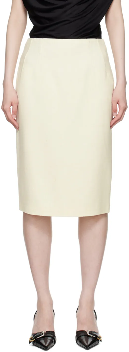 Mid Length Slim Cut Skirt