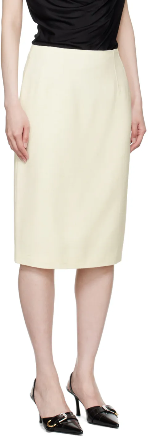 Mid Length Slim Cut Skirt