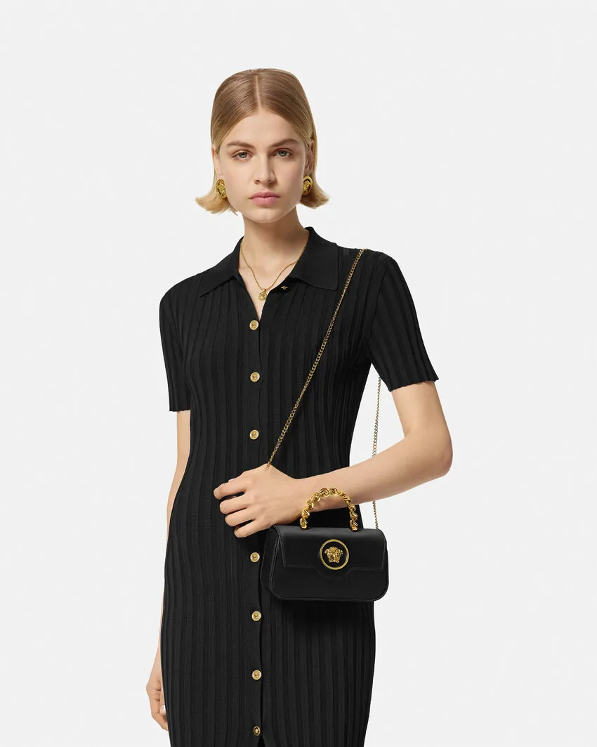 La Medusa Chain-Linked Foldover Shoulder Bag