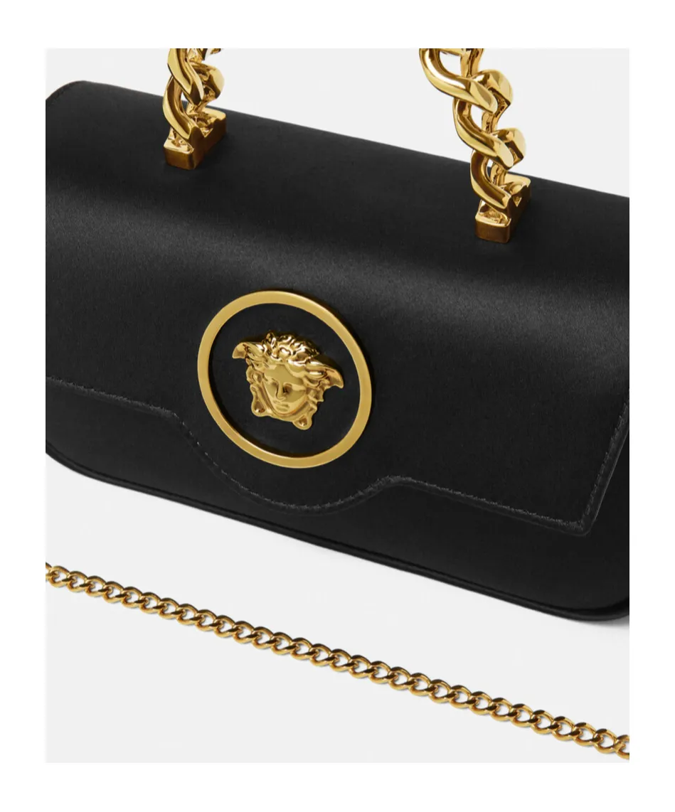 La Medusa Chain-Linked Foldover Shoulder Bag