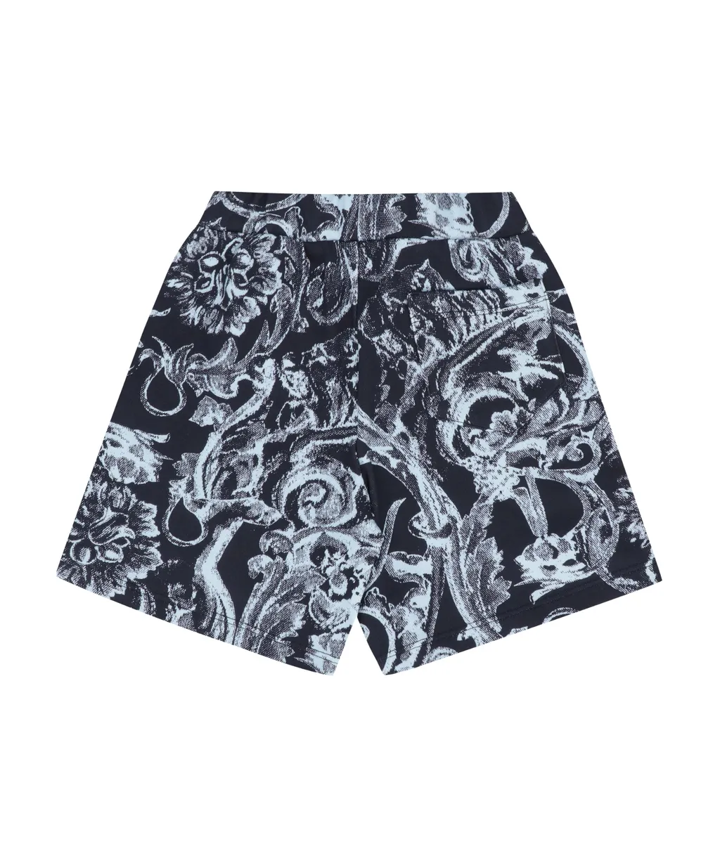 Barocco Stencil Cotton Shorts
