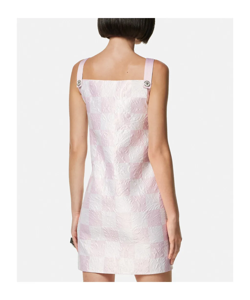 Check-Printed Sleeveless Mini Dress
