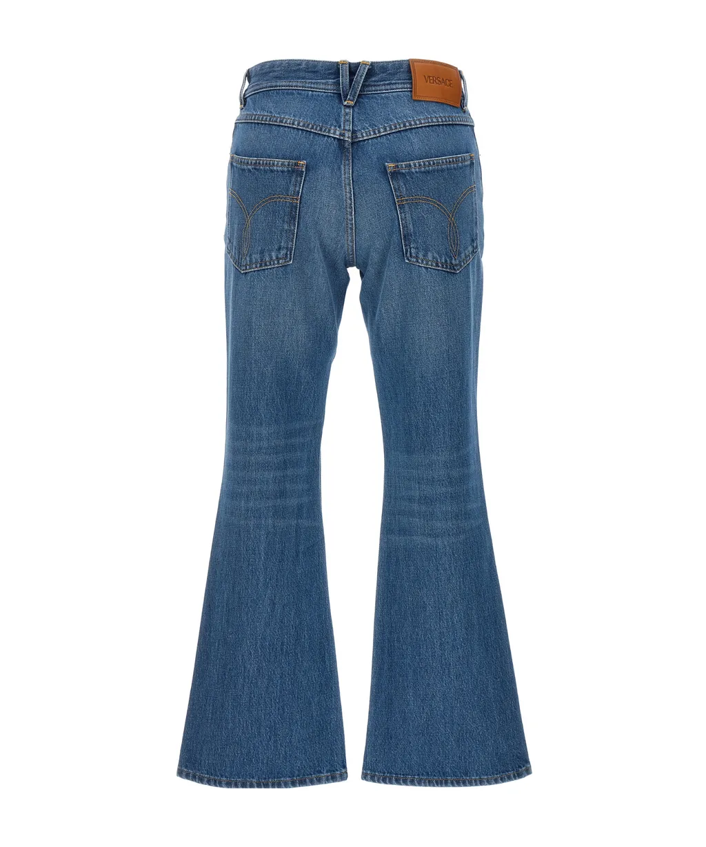 Medusa Logo Flared Jeans