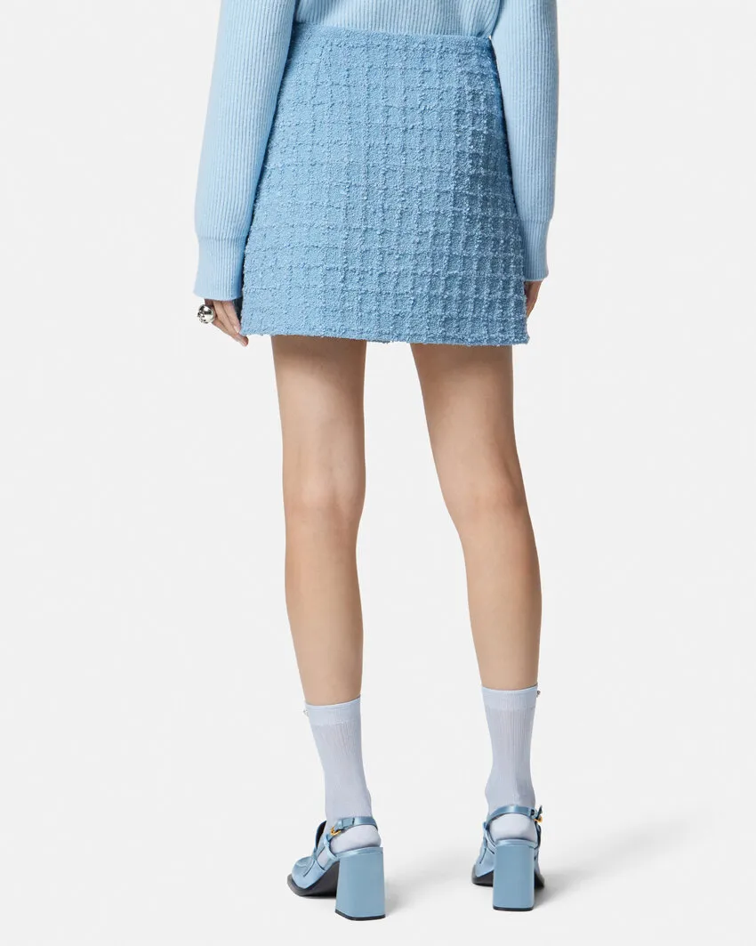 High-Waist Tweed Mini Skirt