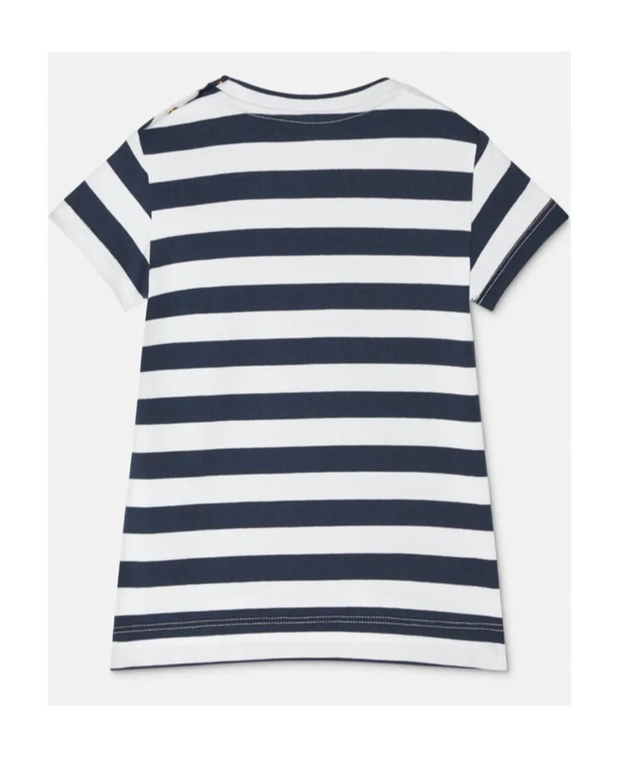 Logo Printed Striped T-Shirt Dress