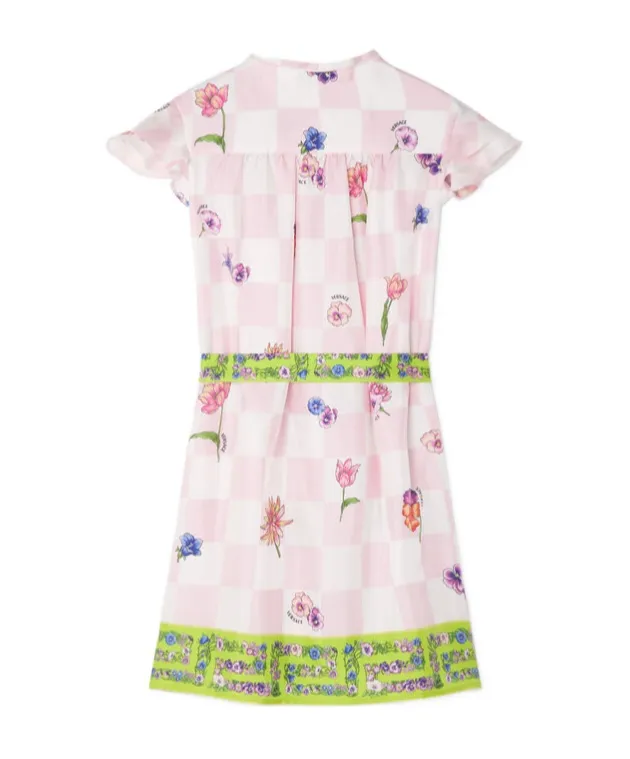 Blossom-Printed Ruffled Shirt Dress