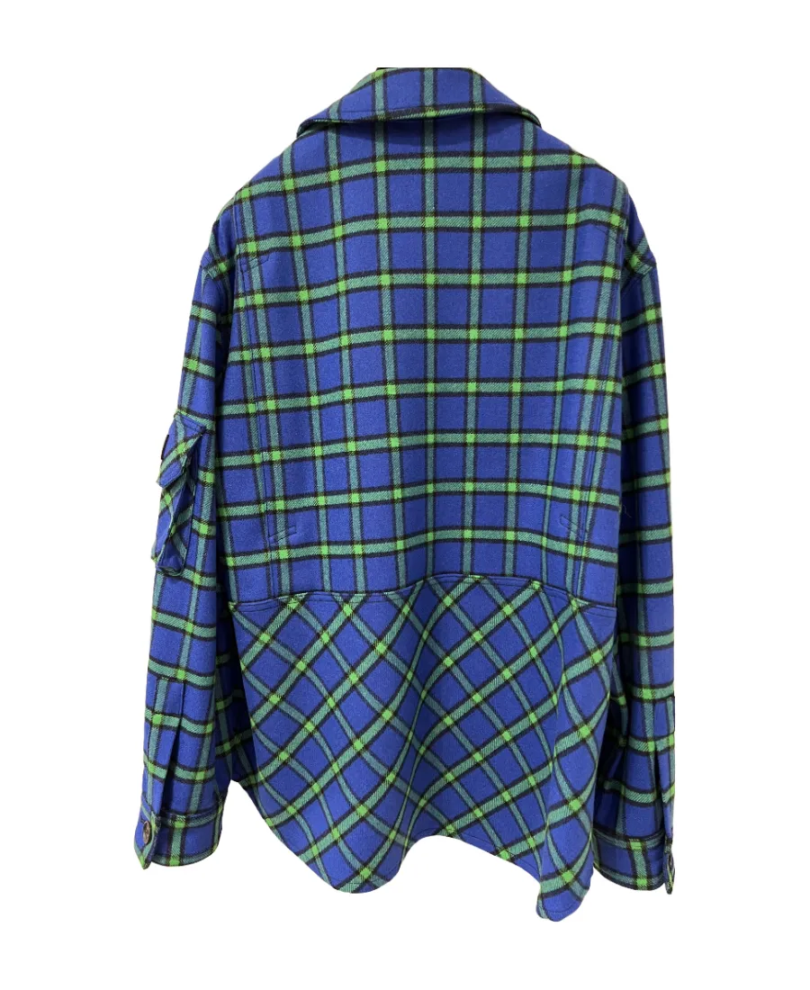 Checkered Lapel Casual Jacket