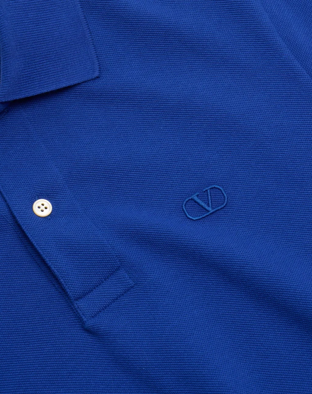 Vlogo Embroidered Long-Sleeved Polo Shirt